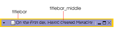 Titlebar frame pieces